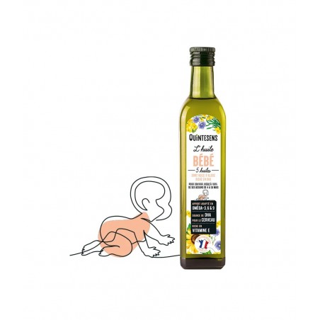 QUINTESENS Huile Bébé Bio dès 4 mois – 250ml