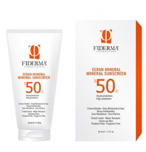 FIDERMA écran solaire minéral spf 50 teinté | 50 ml