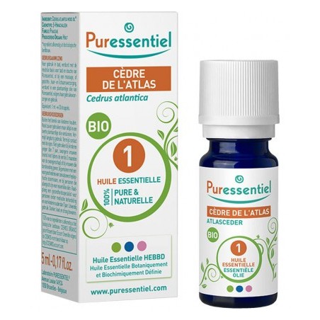 PURESSENTIEL CEDRE DE L'ATLAS huile essentielle BIO 5 ml