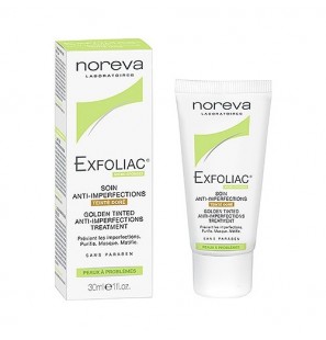 NOREVA EXFOLIAC soin anti-imperfections teintée dorée 30 ml