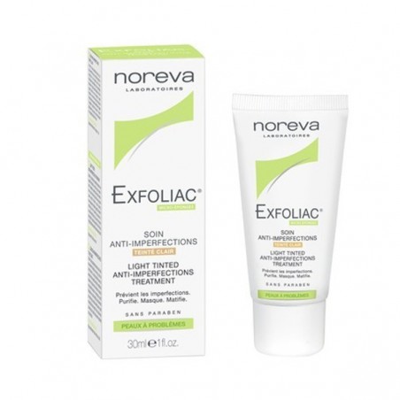 NOREVA EXFOLIAC soin anti-imperfections teintée claire 30 ml